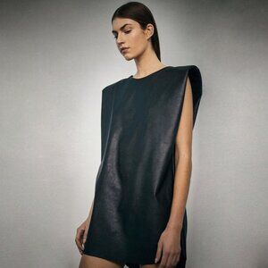 NONCHALANT IMOGEN MICRO MINI DRESS WITH STRUCTURED SHOULDERS